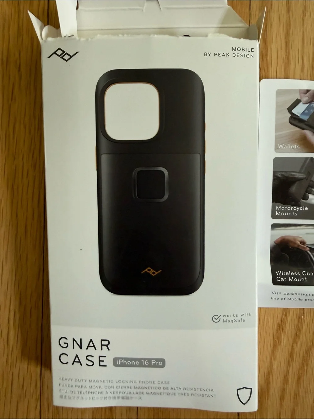 GREAT condition Peak Design Gnar Case for iPhone 16 Pro - Black (open box)